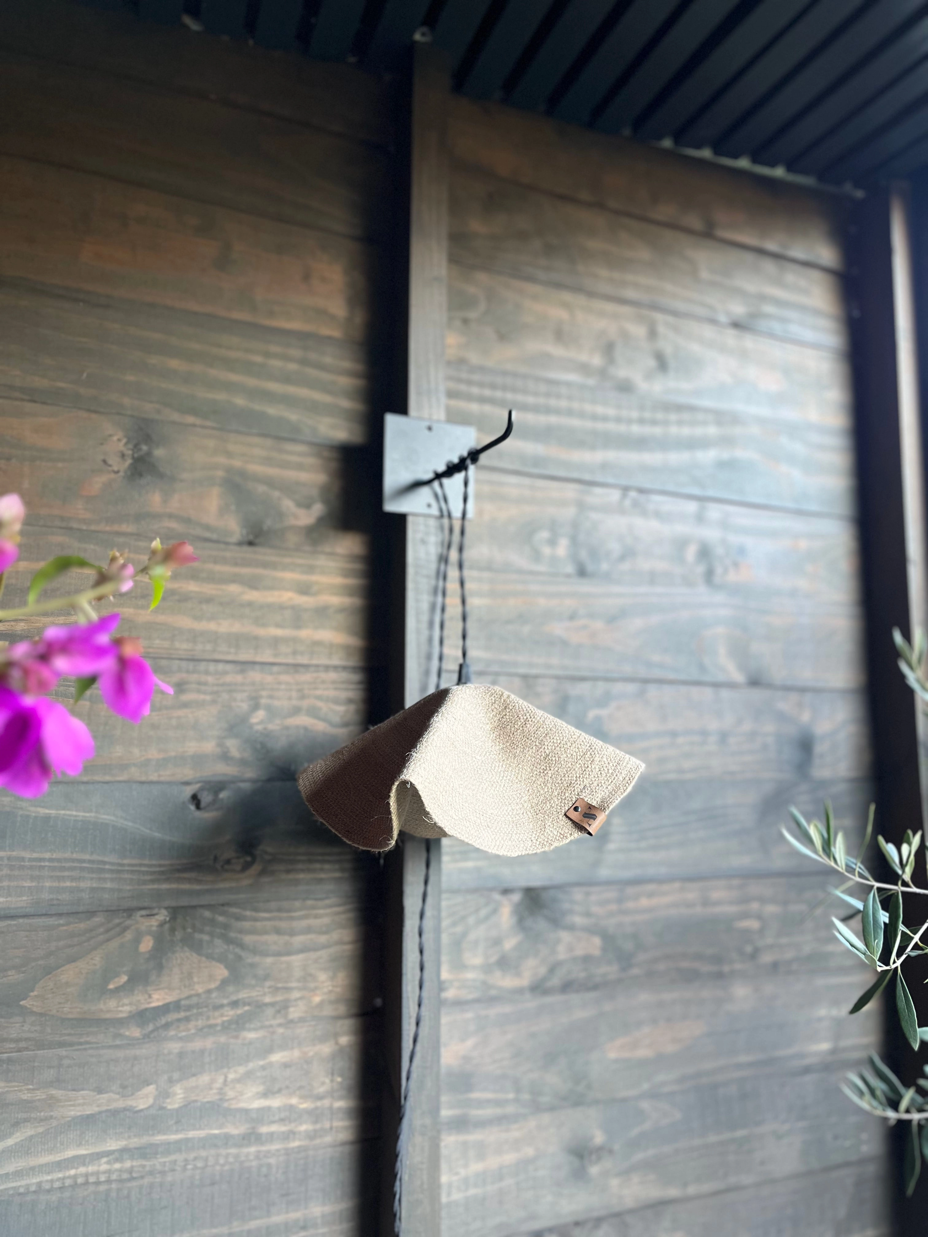 Lámpara Aplique Kenia Natural - Madera Natural / Cordón yute