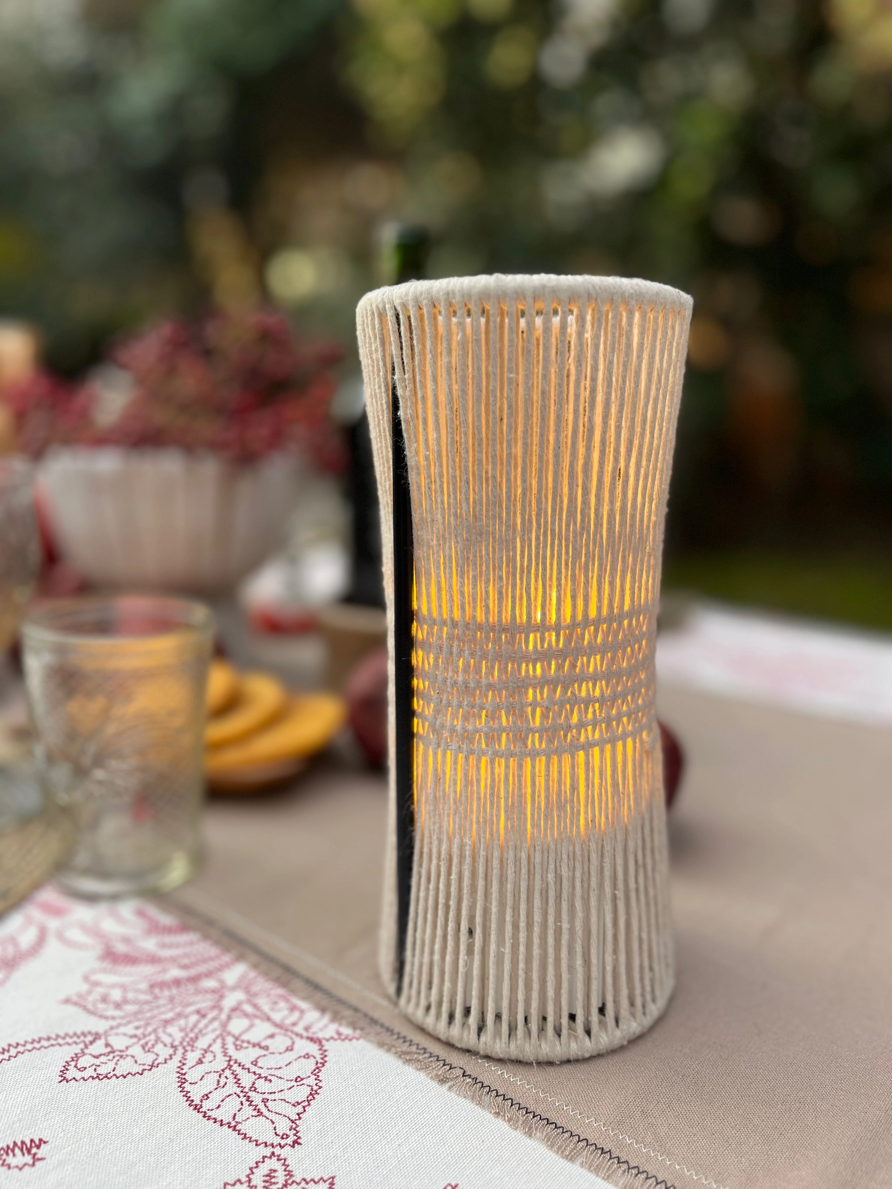 lámpara de mesa Inalámbrica Beira Blanco Telar