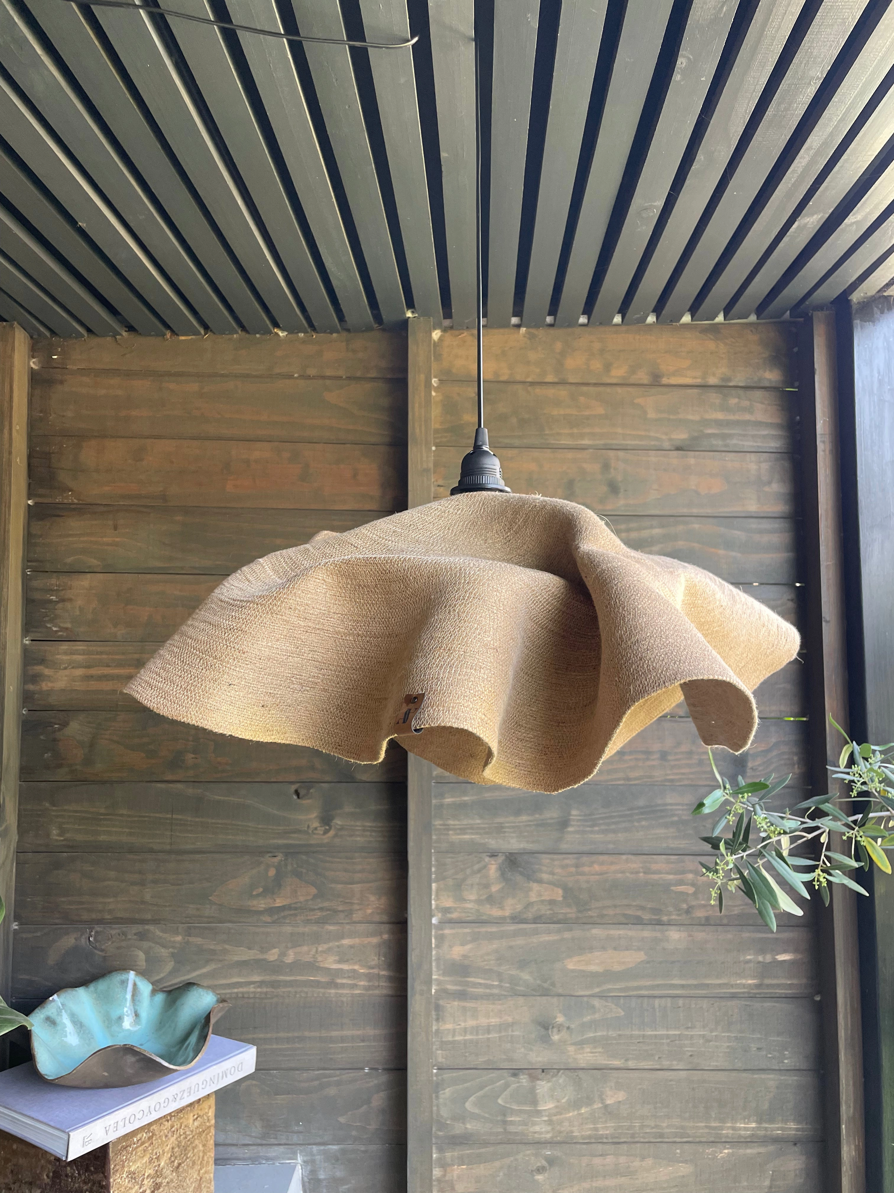 Lámpara colgante Kenia Natural - Diámetro 55cm / Con electricidad cordón yute