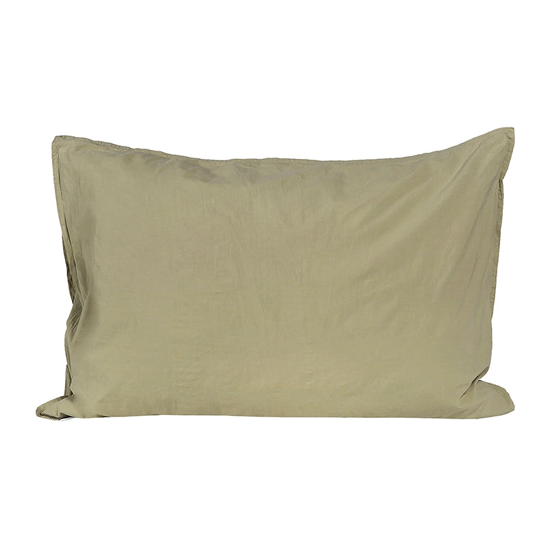 Funda Almohada Algodón Percal Sage Green