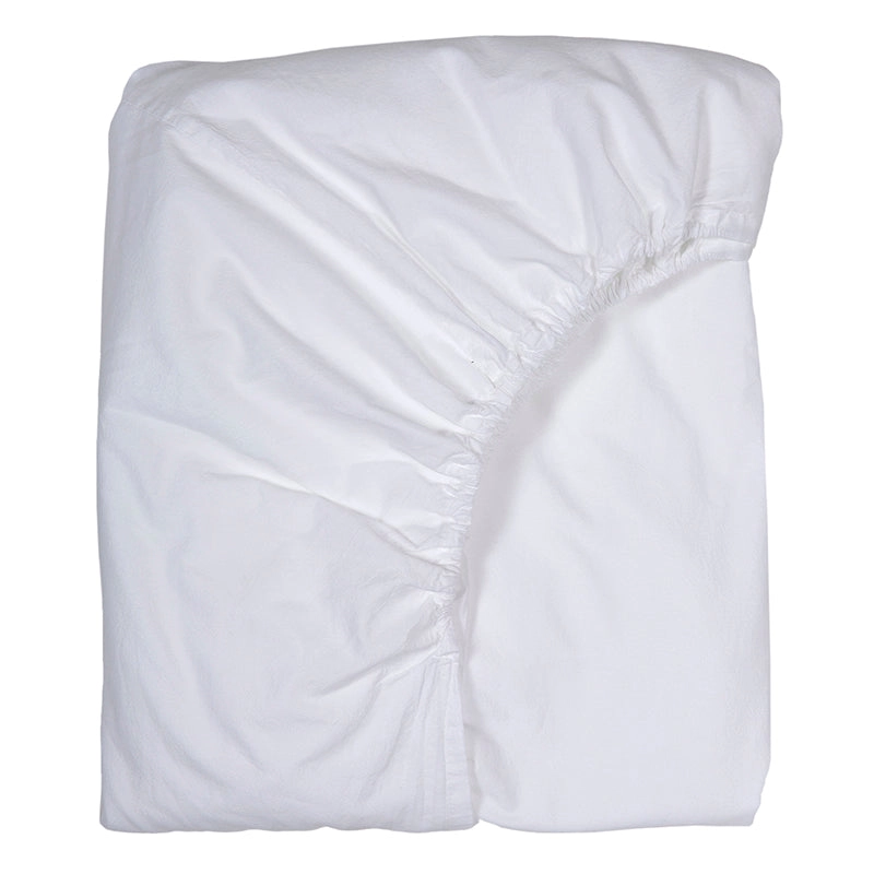 Sábana Bajera Algodón Percal White
