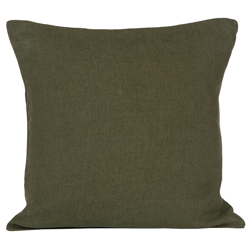 Funda Cojín Lino Porticcio Kaki 45x45 cm