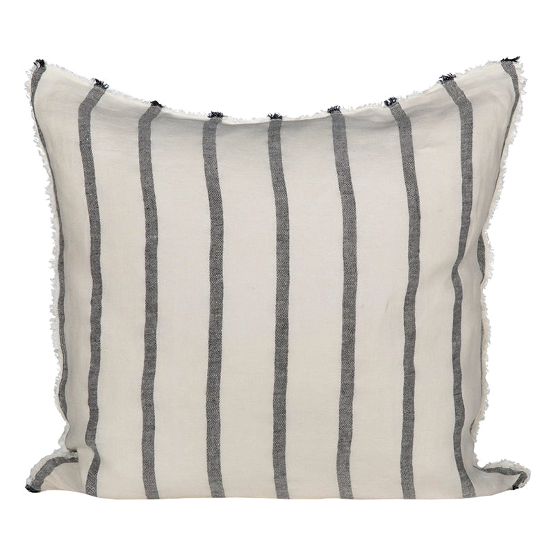 Funda Lino Somme Marfil/Negro 65x65 cm