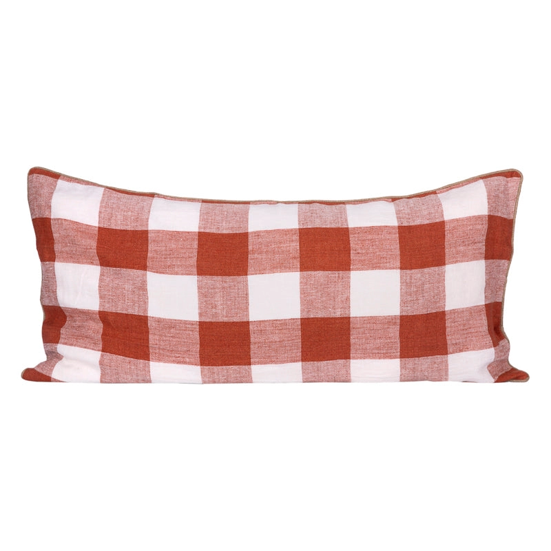 Funda Cojín Lino Palma Brick 55x110 cm
