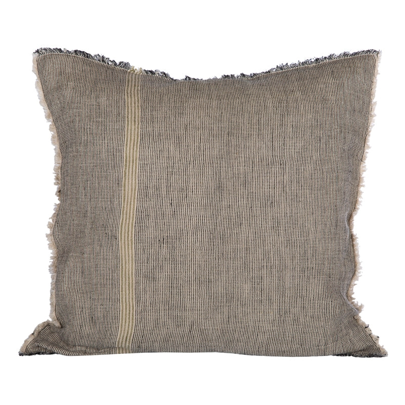 Funda Cojín Lyon Natural/Negro 45x45 cm