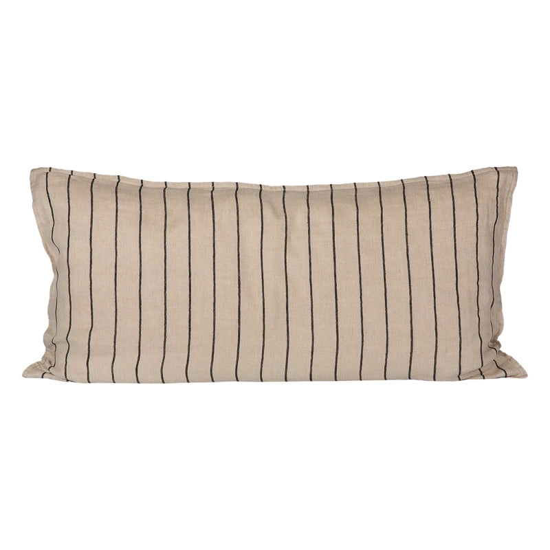 Funda Cojín Le Mans Natural/Negro 55x110 cm