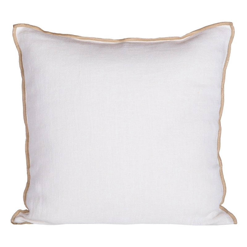 Funda Cojín Lino Chennai Blanc 45x45 cm