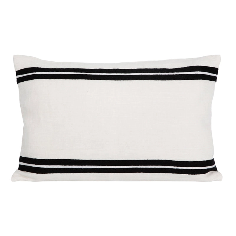 Funda Cojín Lino Bordado Skagen Blanc 40x60 cm