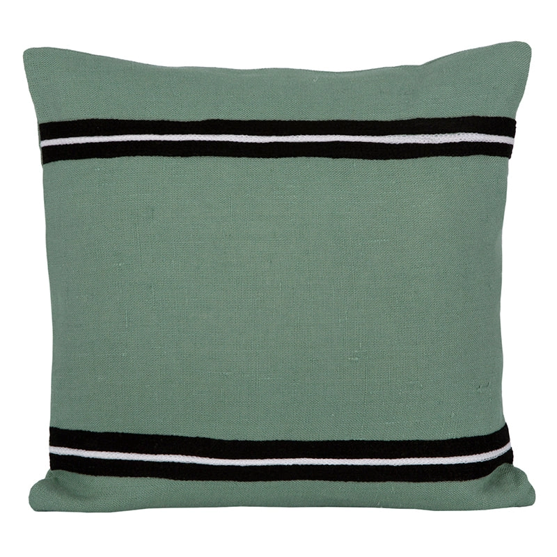 Funda Cojín Lino Bordado Skagen Celadon 45x45 cm