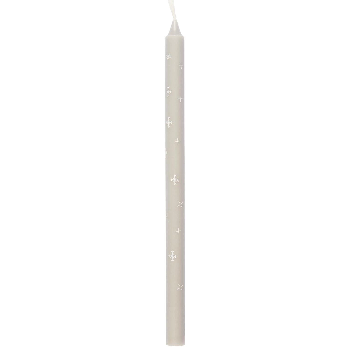 Vela Taper Diseño Copos de Nieve