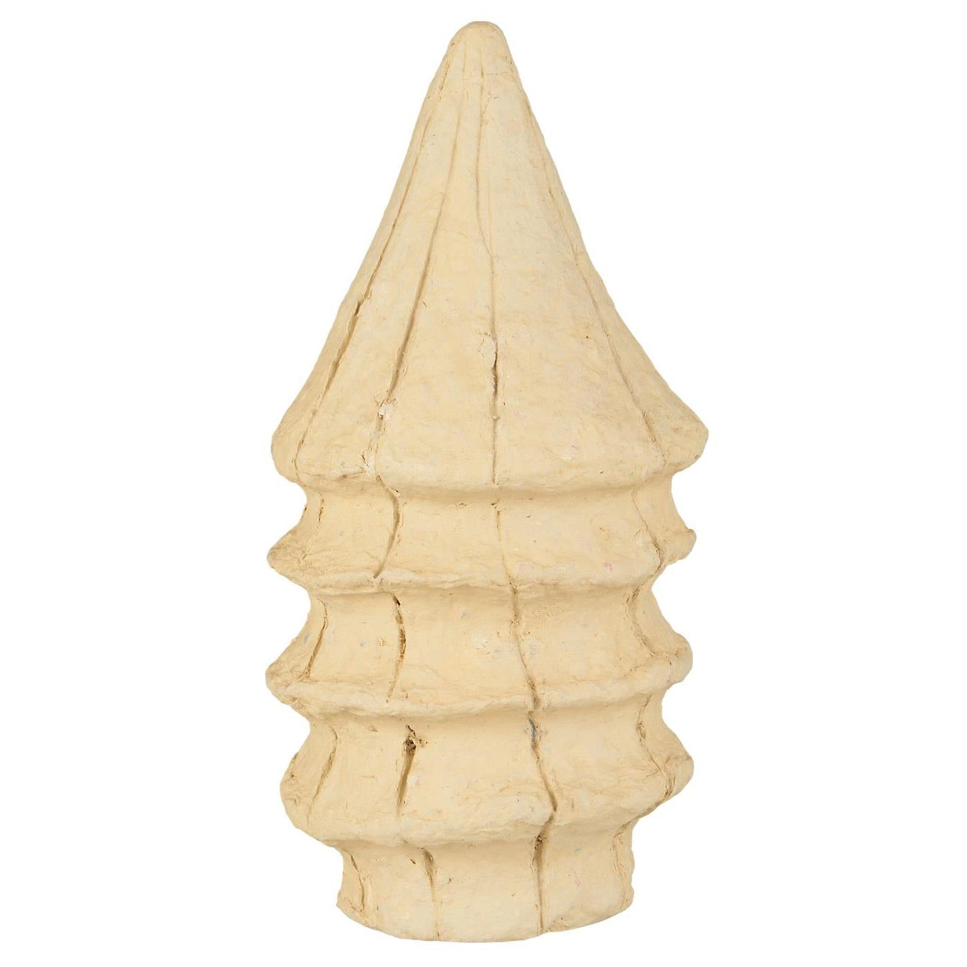 Árbol Navideño Artístico Papel Mâché Large, H: 21 cm
