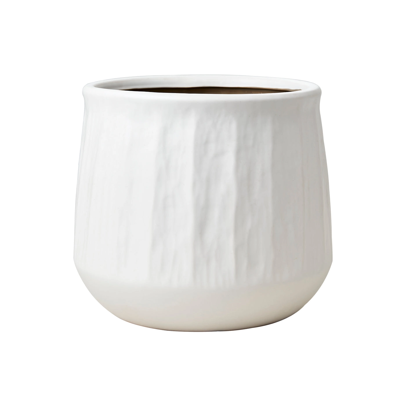 Maceta L, Blanco COCOS, Ø12/17xH15 cm