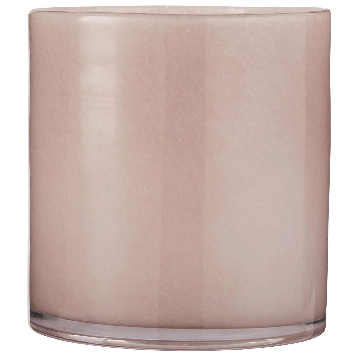 Florero / Pot Venecia Vidrio Rosado H: 16 cm