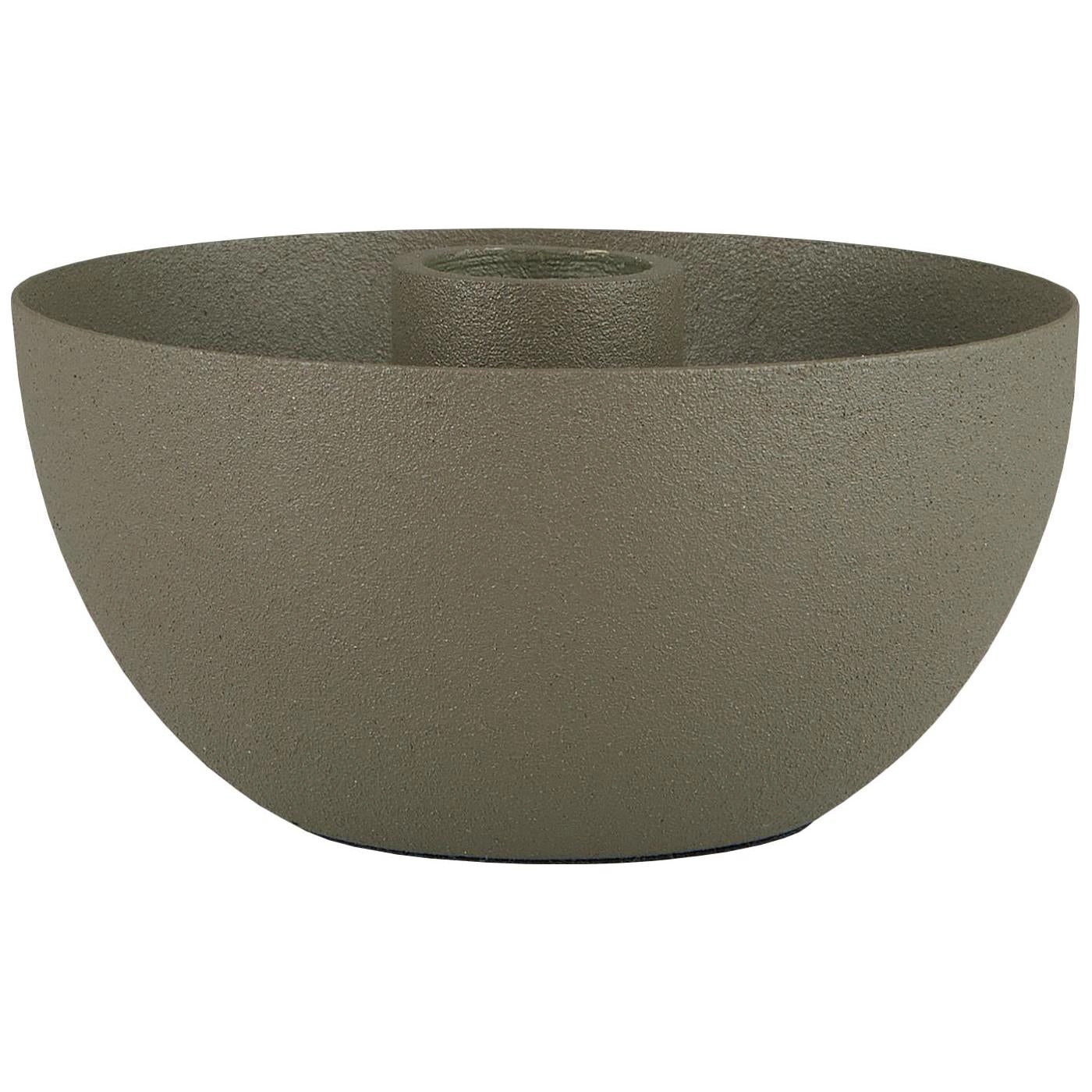 Candelabro Bowl-Shaped Gris Verde Musgo