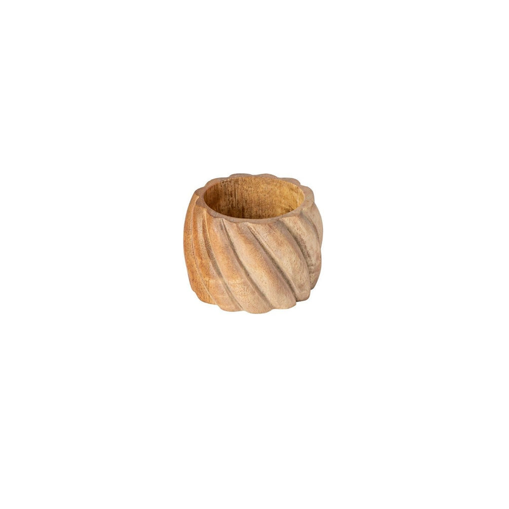 Set 4 Anillos para Servilleta Madera Clara