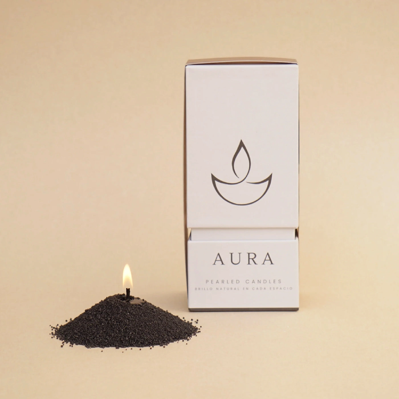 Vela Perlada Color Negro 500 gr