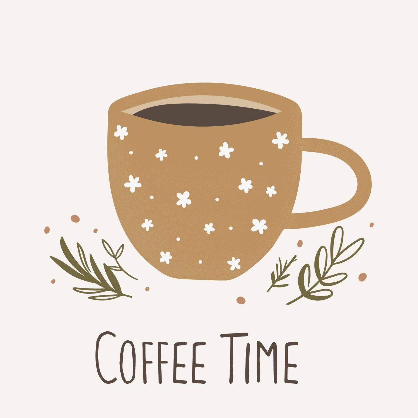 Servilletas Diseño Coffe Time 20 unidades de 16,5x16,5 cm