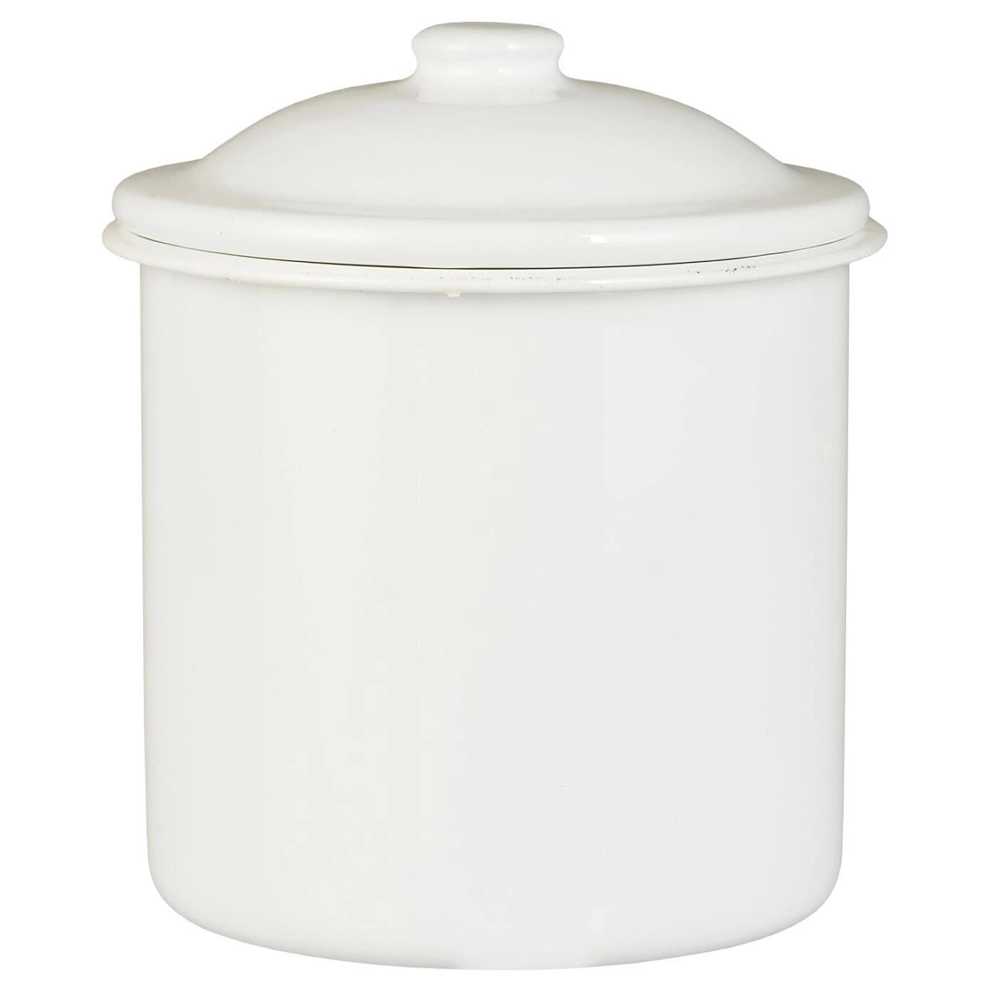 Frasco Esmaltado Blanco H: 13 cm
