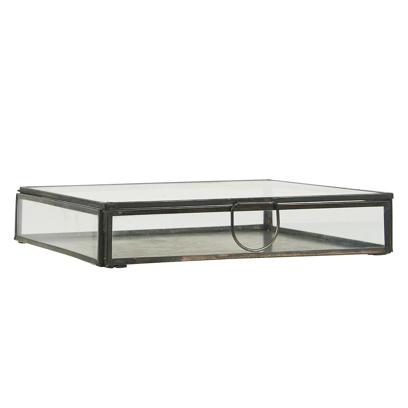 Caja de Vidrio con Tapa 18x18 cm