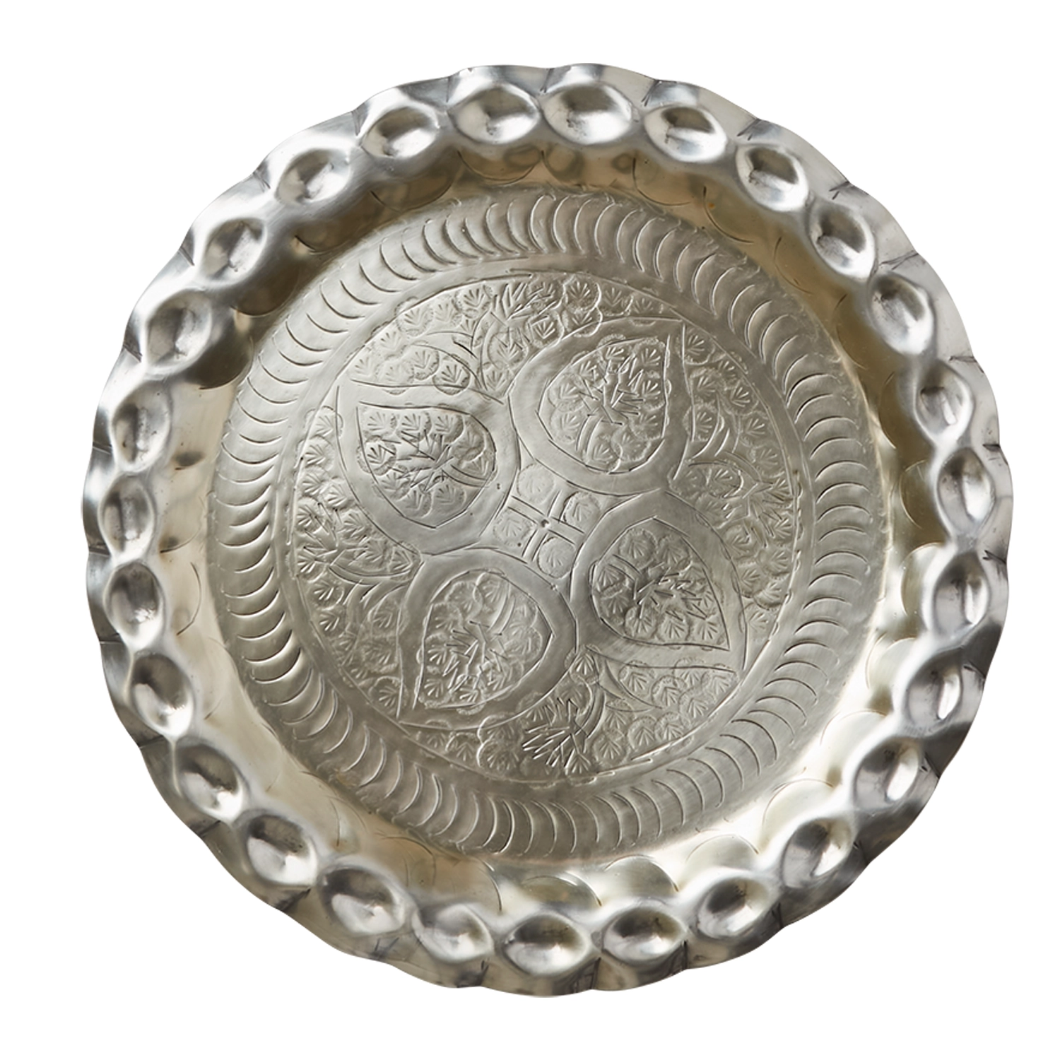 Bandeja EL DORADO color plata Ø30xH1 cm