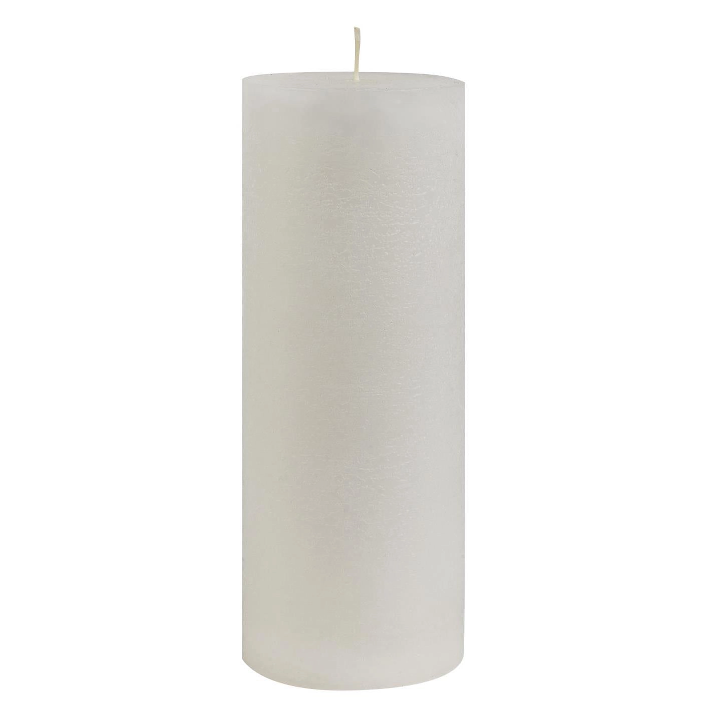 Vela Rústica Blanca Ø:7 H:18 cm