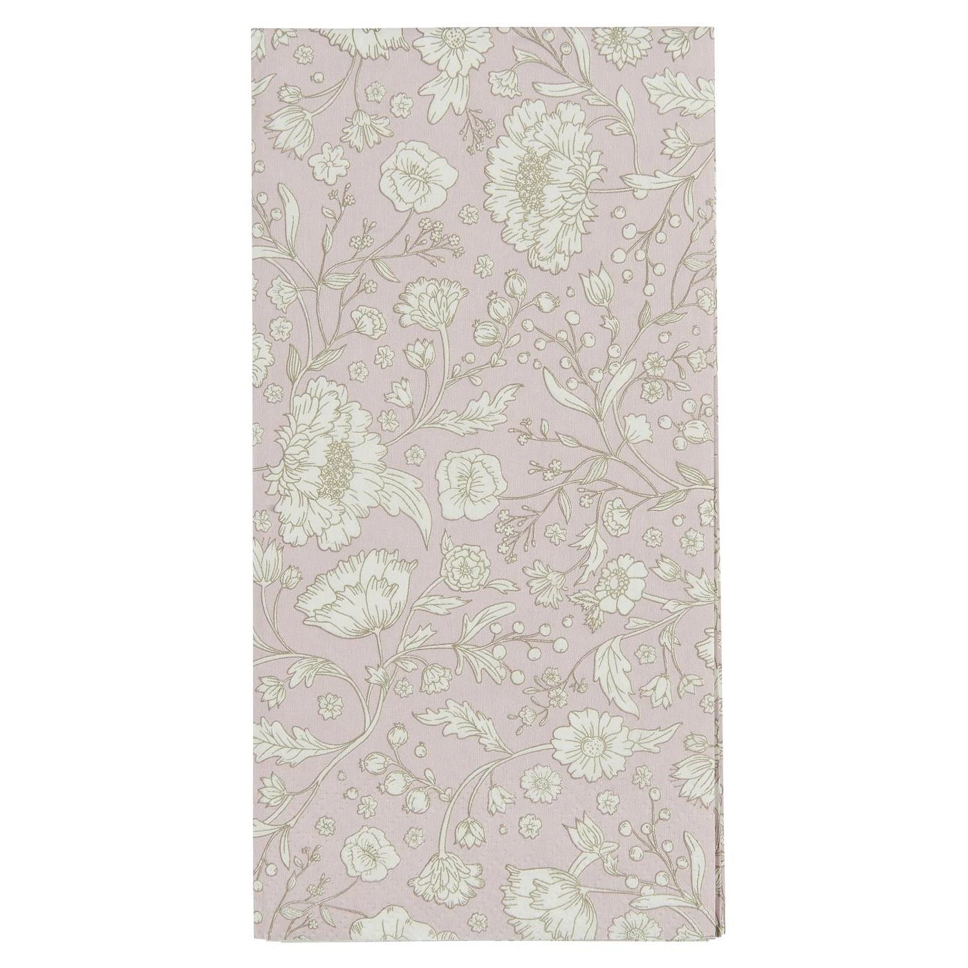Servilletas con Diseño Flor Malva Jardín Secreto 16 unidades de 10x20 cm