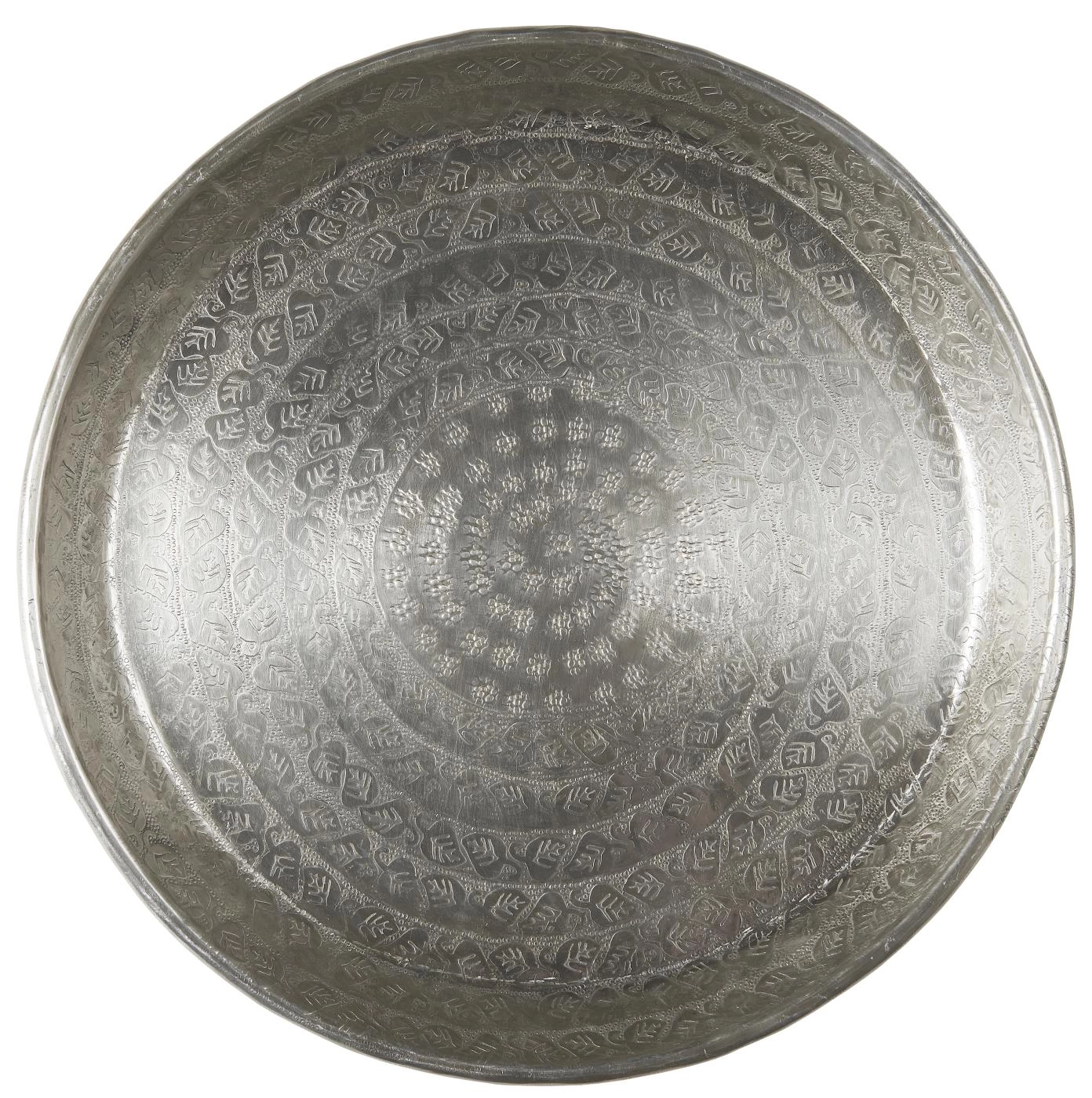 Bandeja Antique Plateada Diam 30 cm