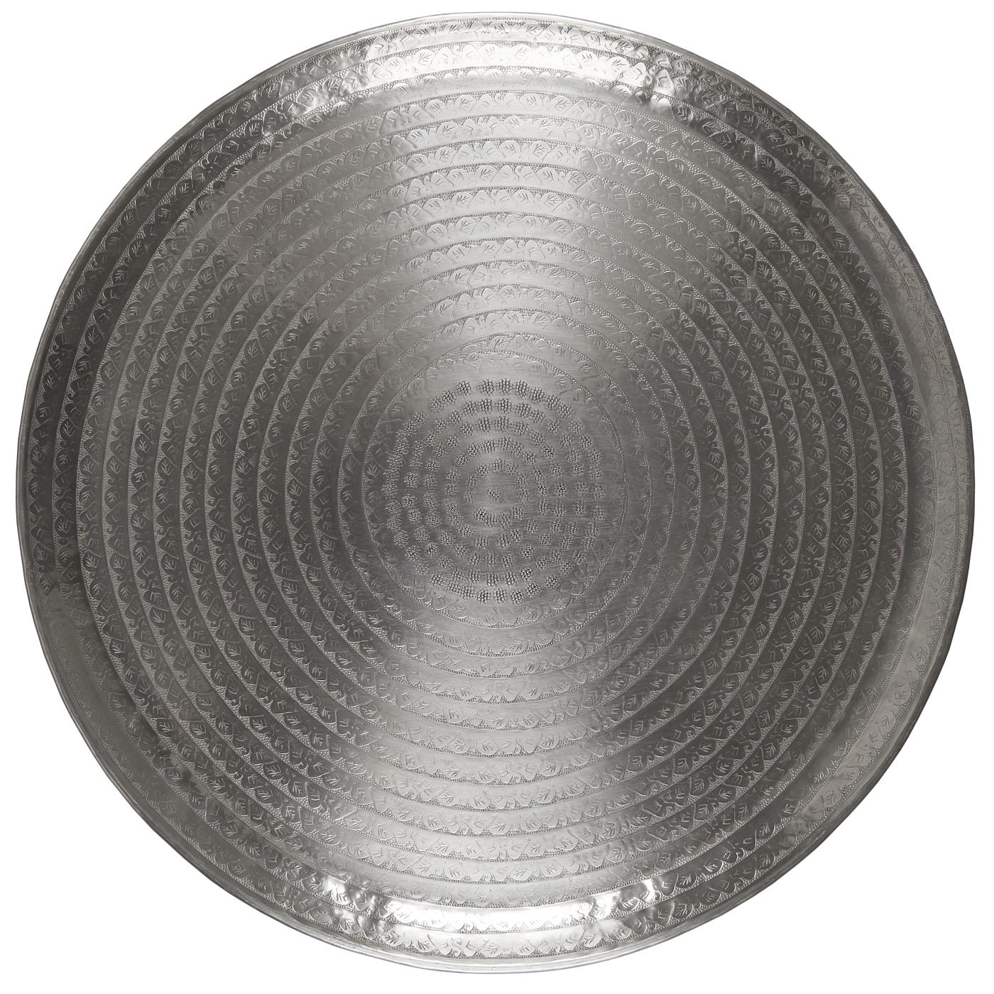 Bandeja Antique Plateada Diam 56 cm