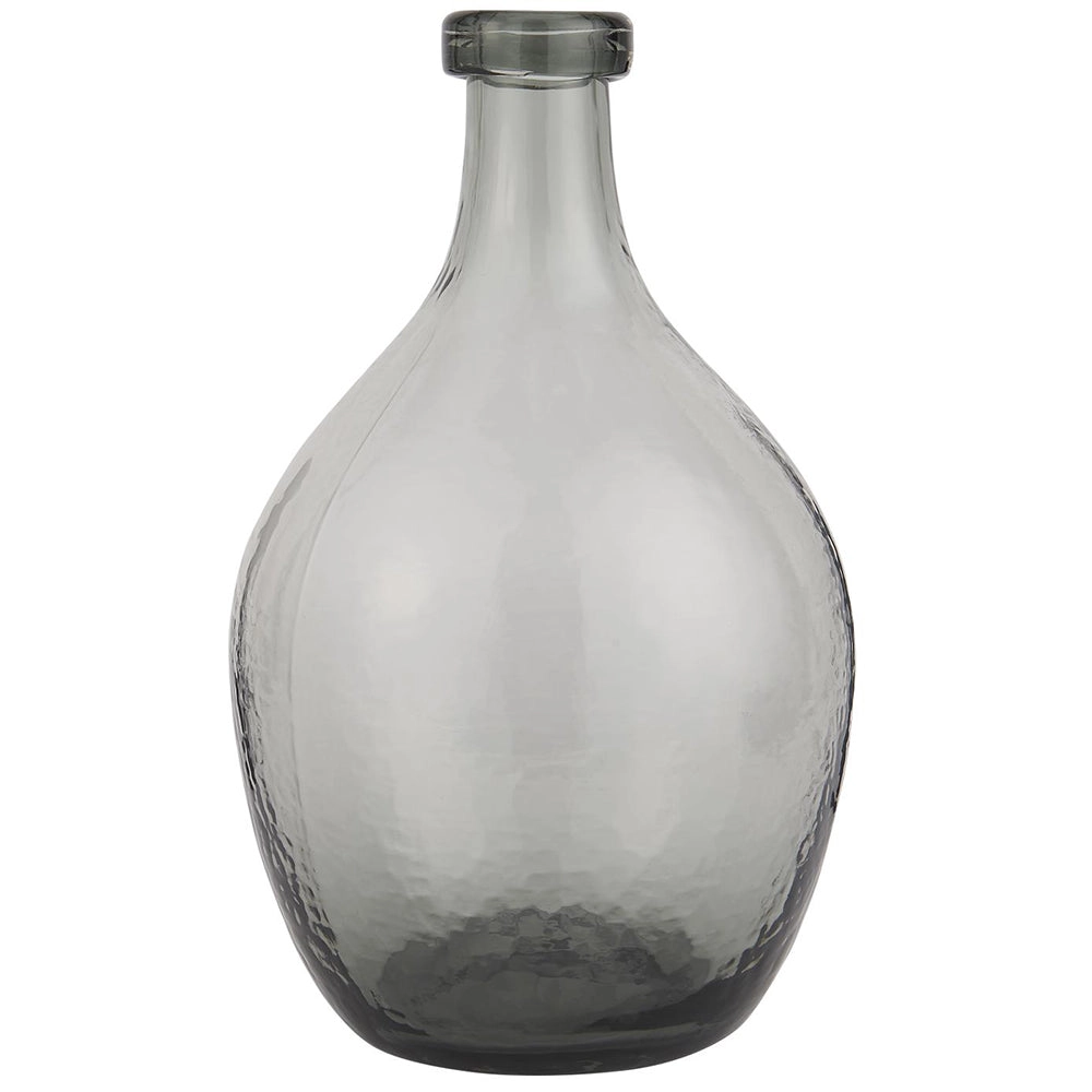 Botellón Florero de Vidrio Large Gris Handblown
