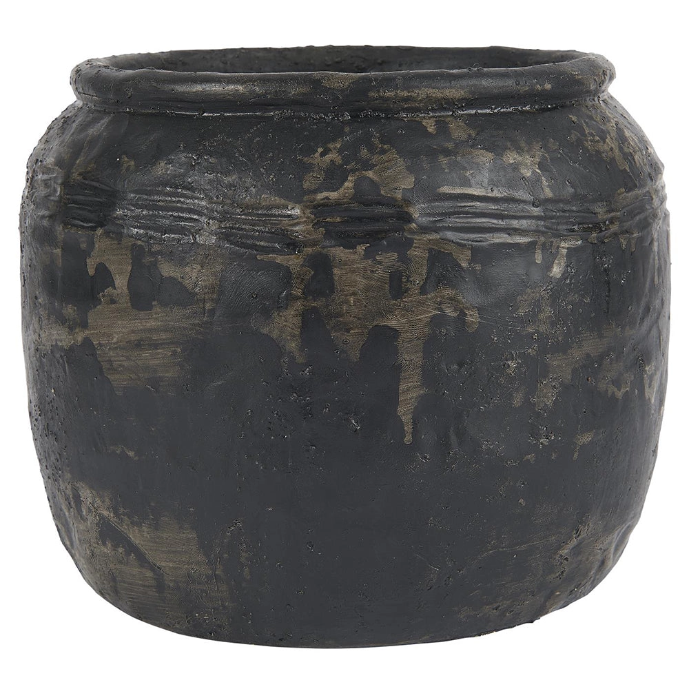 Maceta Cesar Negra Medium Handmade