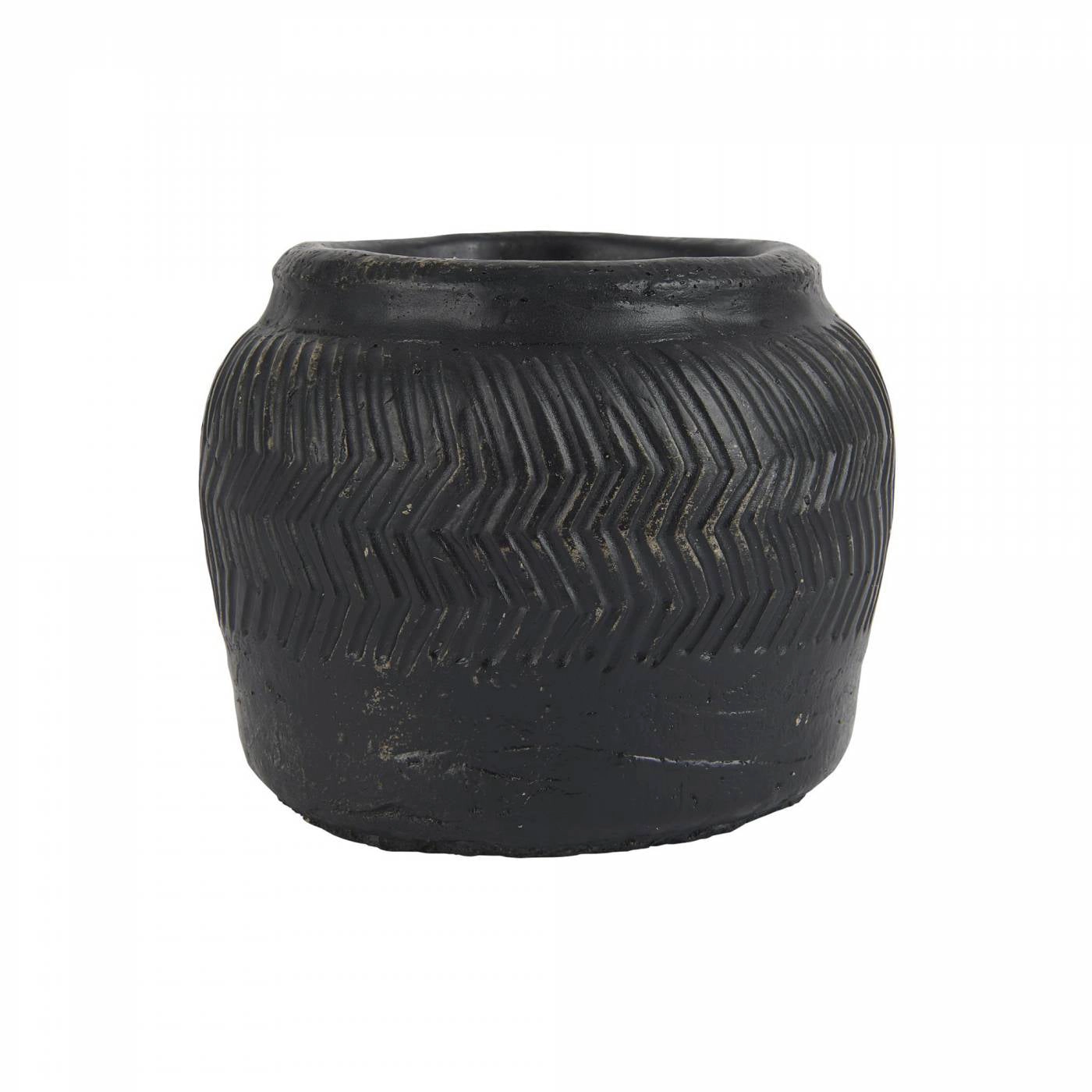 Pot Cesar Negra Medium Handmade H: 12,5 Ø: 13,5 cm