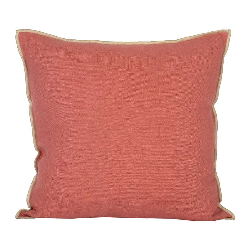 Funda Cojín Lino Chennai Chennai Bois de Rose 45x45 cm