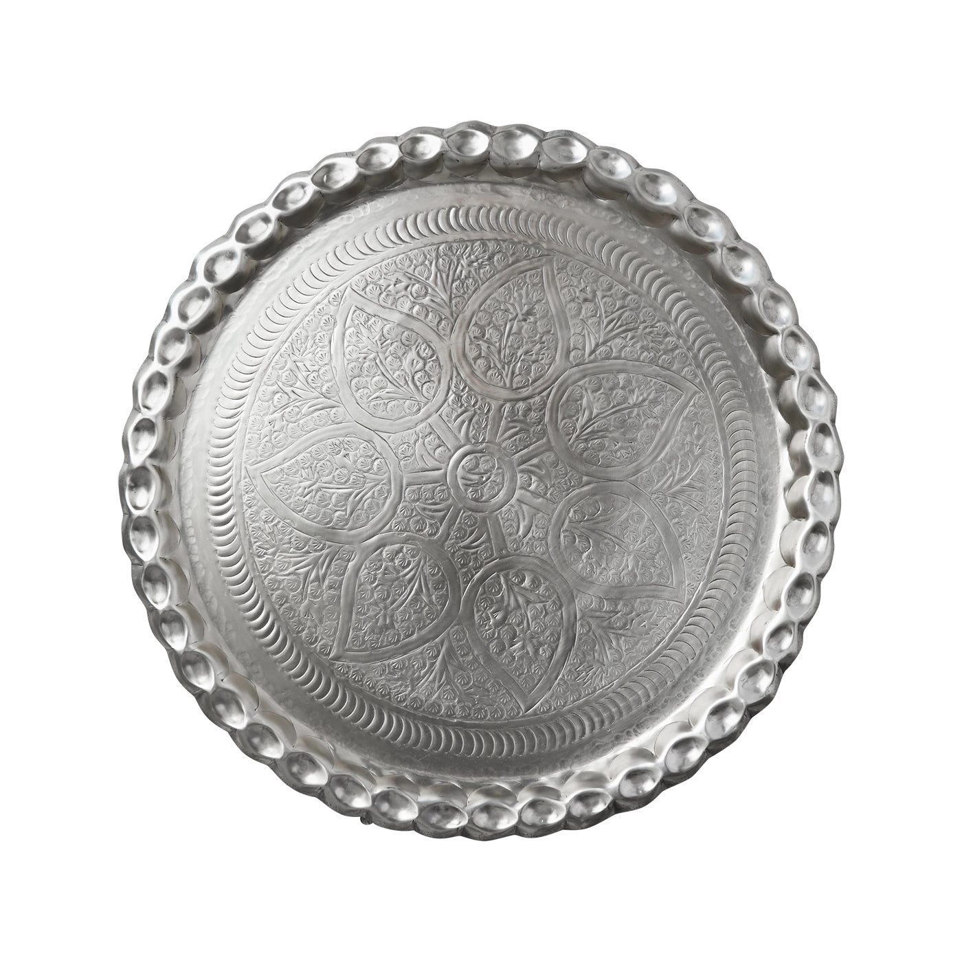 Bandeja EL DORADO color Plata, Ø50xH2 cm