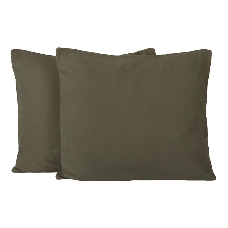 Funda Cojín Mykonos Kaki 65x65 cm - Set de 2