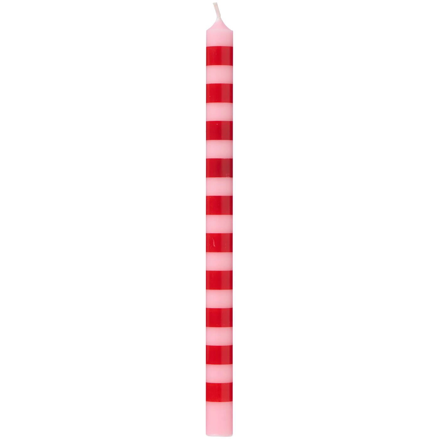 Vela Taper Bicolor Roja/ Rosado Ø:1.3 H: 20 cm