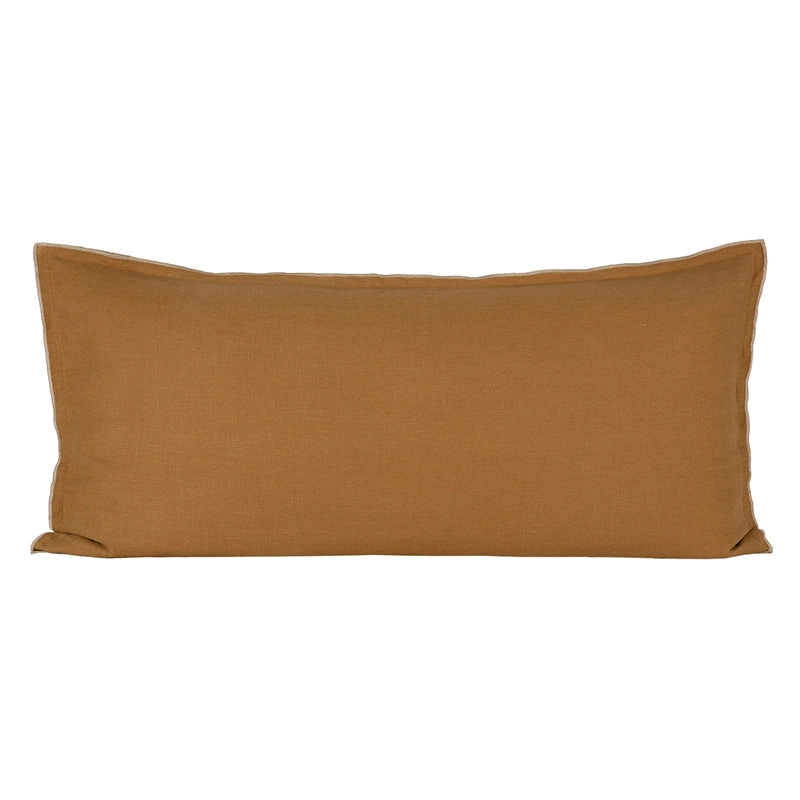 Funda Cojín Lino Seoni Tabac 55x110 cm