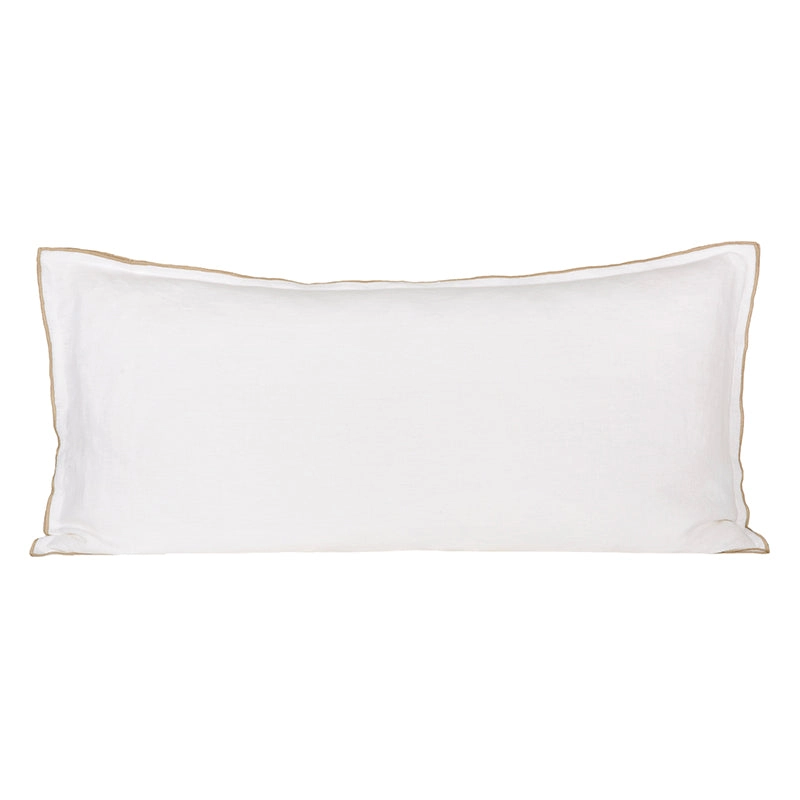 Funda Cojín Lino Seoni Blanc 55x110 cm
