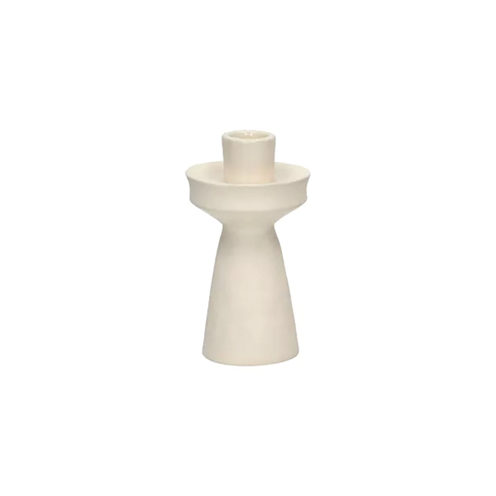 TIERNO Off White Candelabro DIA 7,5 x H 13,8 cm