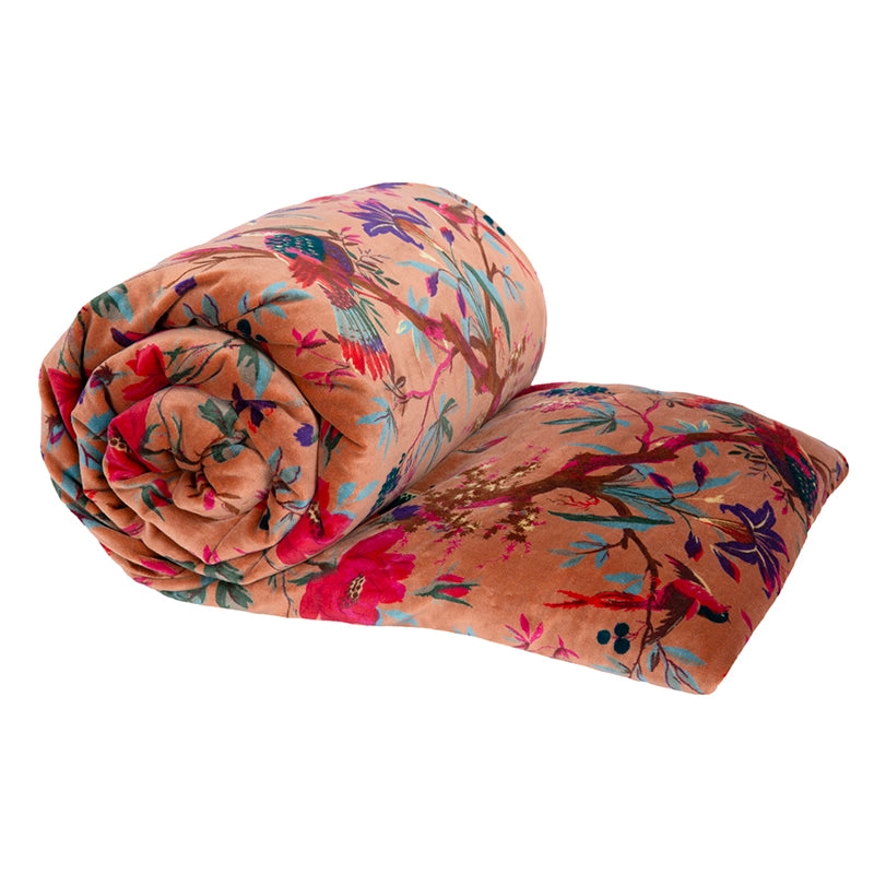 Funda Piecera Velvet Birdy Mocha 85x200 cm - 85x200 cm