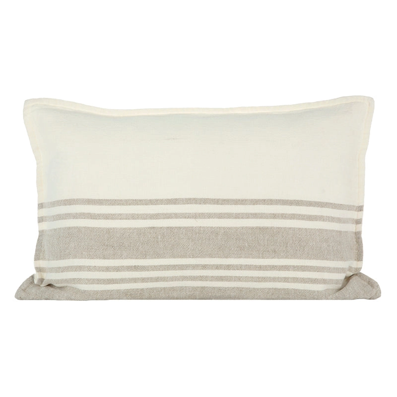Funda Cojín Lino Cergy Marfil/Natural 40x60 cm - 40x60 cm