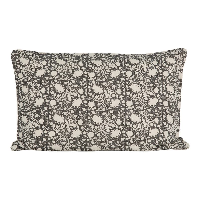 Funda Cojín Lino Nimes Marfil/Negro 40x60 cm - 40x60 cm