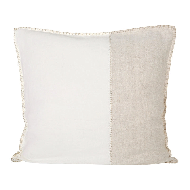 Funda Cojín Lino Aube Marfil/Natural 65x65 cm - 65x65 cm