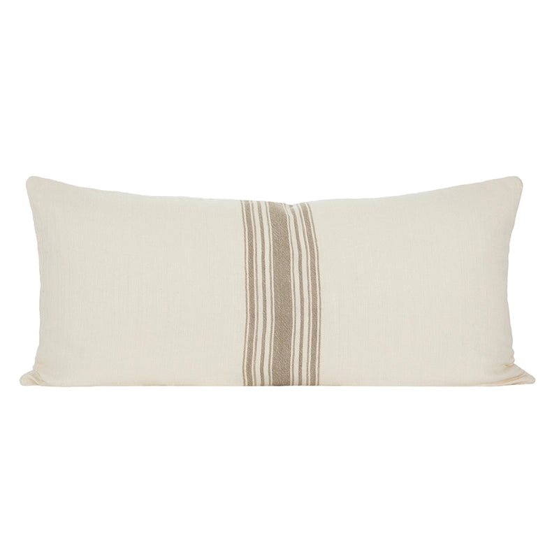 Funda Cojín Lino Amiens Marfil/Natural 55x110 cm - 55x110 cm
