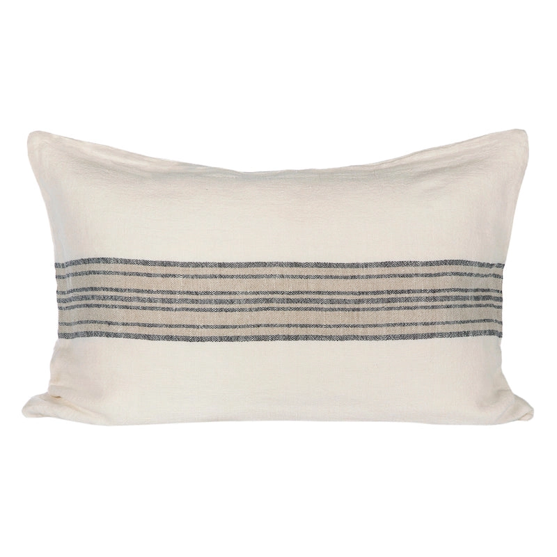 Funda Cojín Orleans Marfil/Natural/Negro 40x60 cm - 40x60 cm