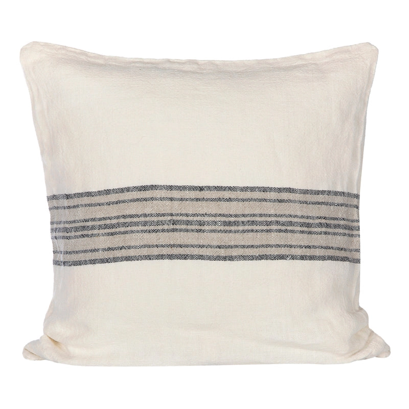 Funda Cojín Orleans Marfil/Natural/Negro 45x45 - 45x45 cm