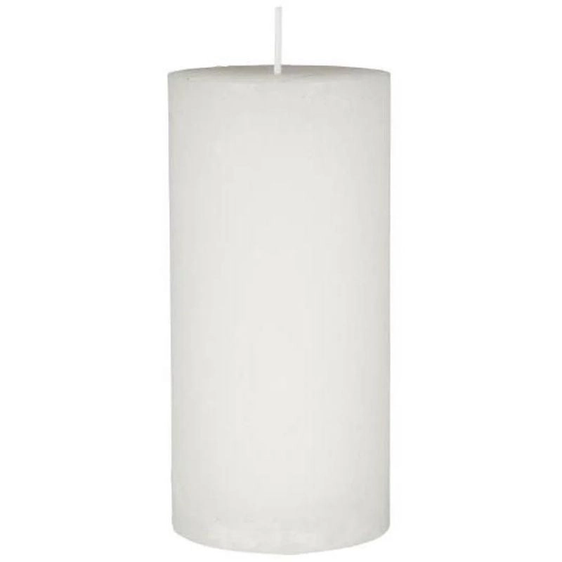 Vela Rústica Blanca Ø:6.8 H:14 cm