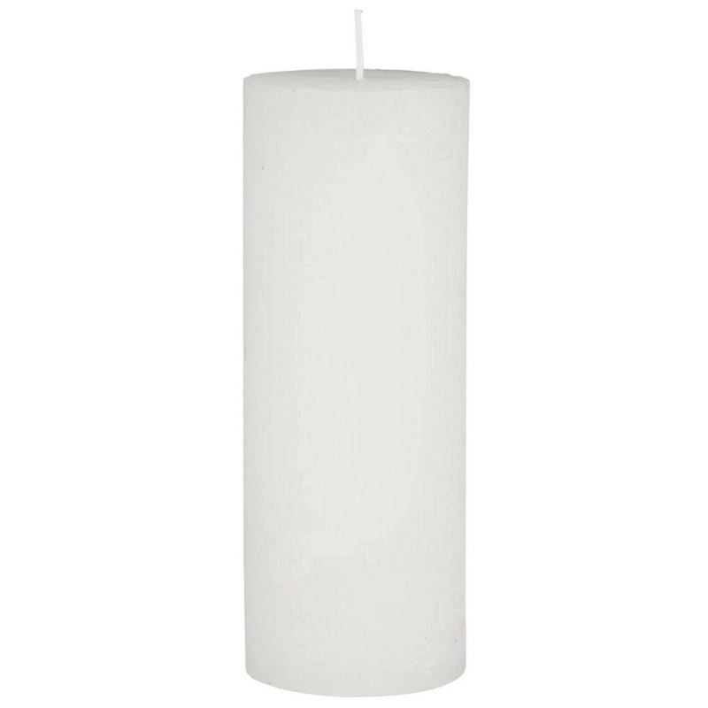 Vela Rústica Blanca Ø:6.8 H:18 cm