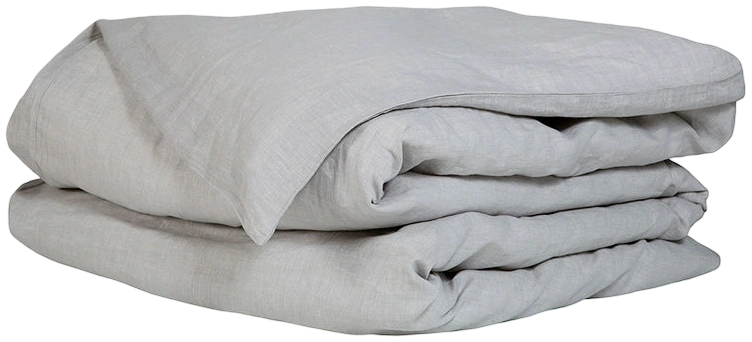 Funda de plumón Lino Gris con fundas de almohadas