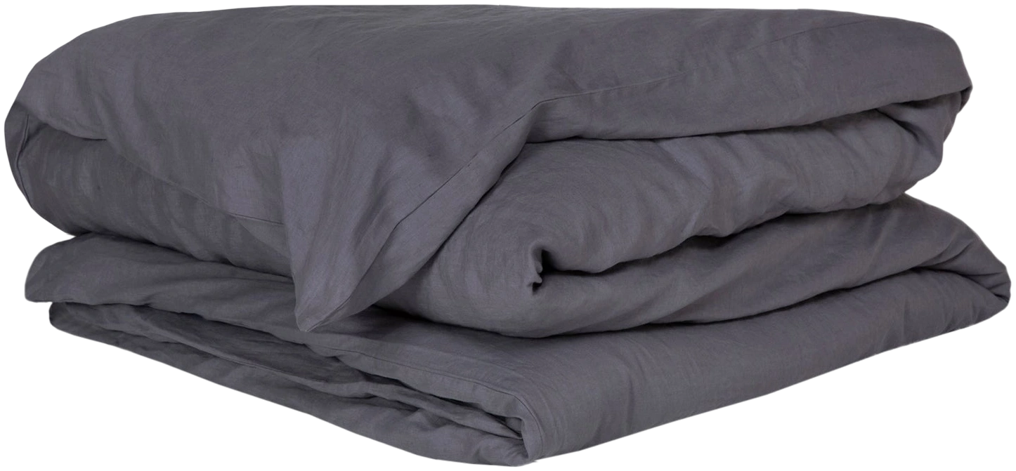 Funda de plumón Lino Ceniza con fundas de almohadas