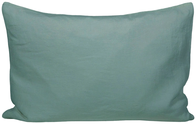 Funda Almohada Algodón Percal Celadon